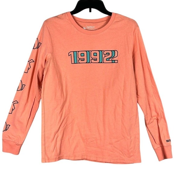 Dutch Bros Tops - Dutch Bros Womens‎ Long Sleeve T-Shirt Size Large Light Orange Graphic